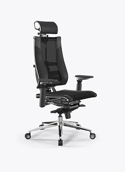 Кресло Метта Y 4D Triumph B2-15D/2014603 (сетка TS YM93 черная/экокожа Infinity Easy Clean черная)