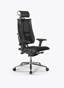 Кресло Метта Y 4D Triumph B2-15D/0014602 (сетка TS YM93 черная/экокожа Infinity Easy Clean черная)