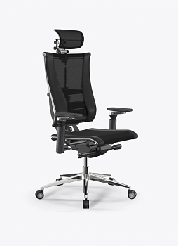 Кресло Метта Y 4D Free B2-57D/1011235 (сетка TS YM93 черная/экокожа Infinity Easy Clean черная)