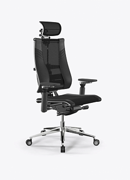 Кресло Метта Y 4D Triumph L2-15D/0017803 (сетка TS YM93 черная/экокожа Infinity Easy Clean черная)